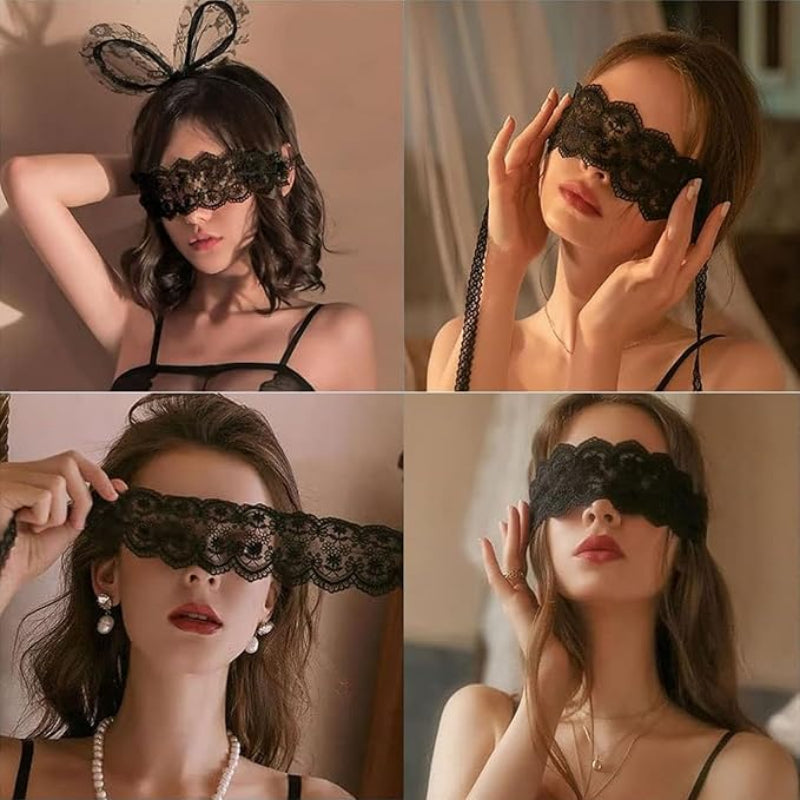 Lace Eye Mask for Women – Sheer Sexy Blindfold Lingerie Accessory for Tease & Seduction