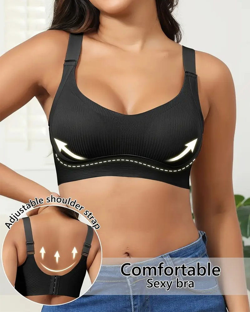 Wireless Ribbed Bralette – Seamless, Breathable Comfort (2–4 Pack)