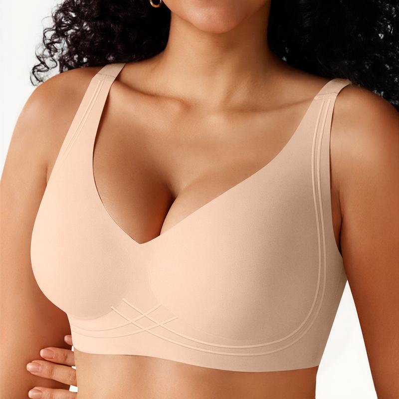 Seamless Deep V Wireless Full Coverage Bra