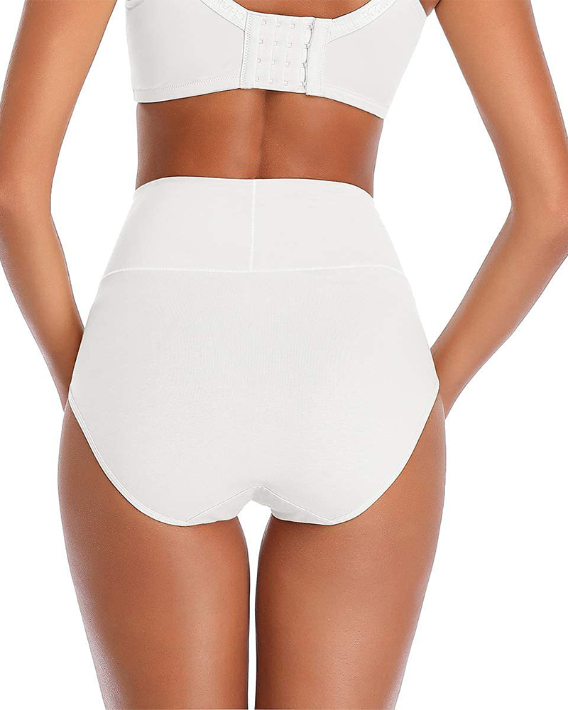 Shesways® High Waisted Cotton Full Coverage Briefs