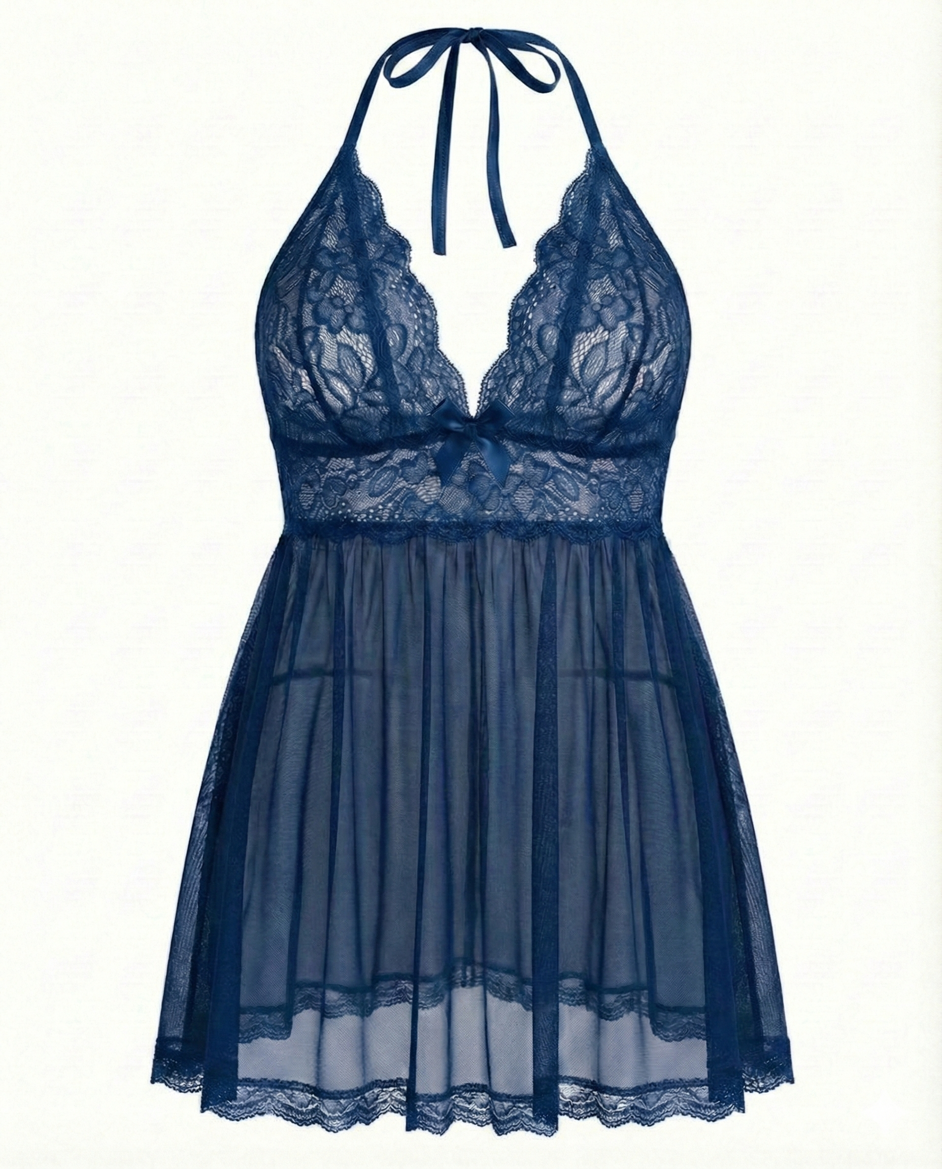 Women’s Plus Size Lace Babydoll – Mesh Chemise Sleepwear