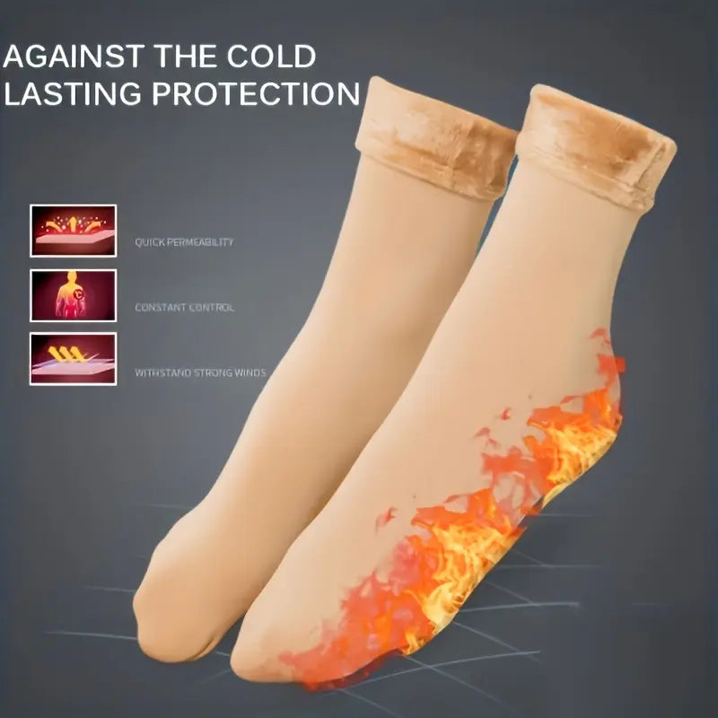 10 Pairs Women’s Fleece-Lined Winter Warm Socks