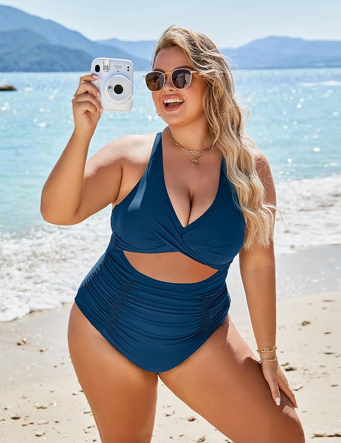 Shesways® One Piece Swimsuits Push Up Tummy Control Bathing Suits