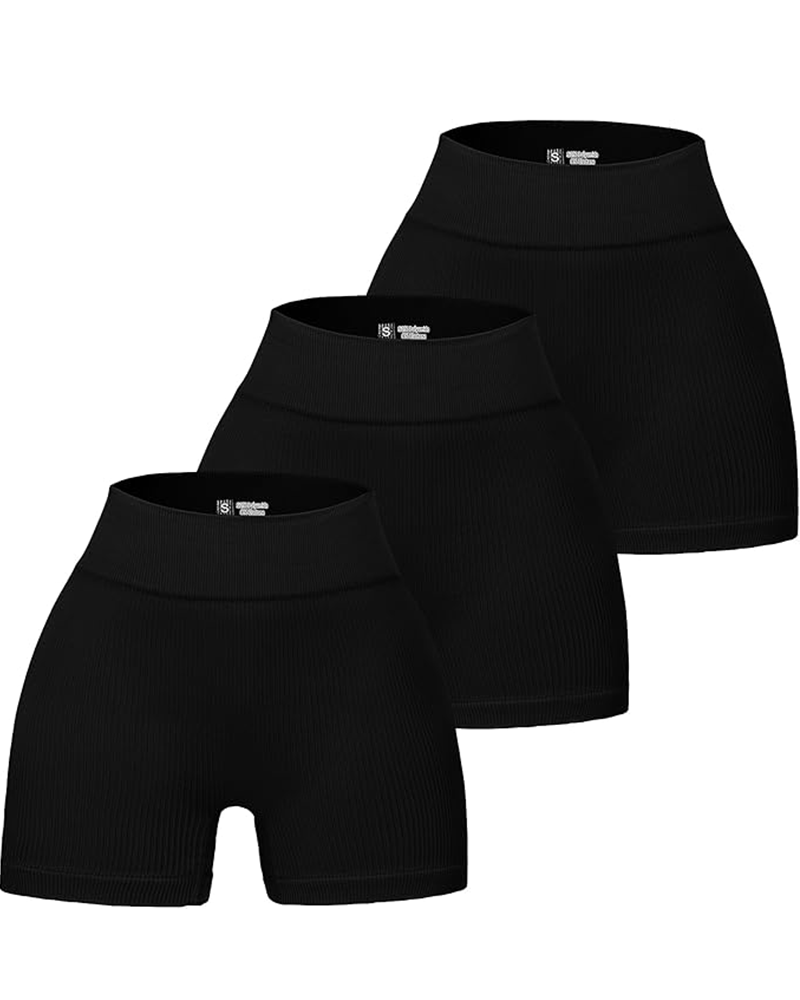 Seamless Ribbed High Waist Workout Shortss