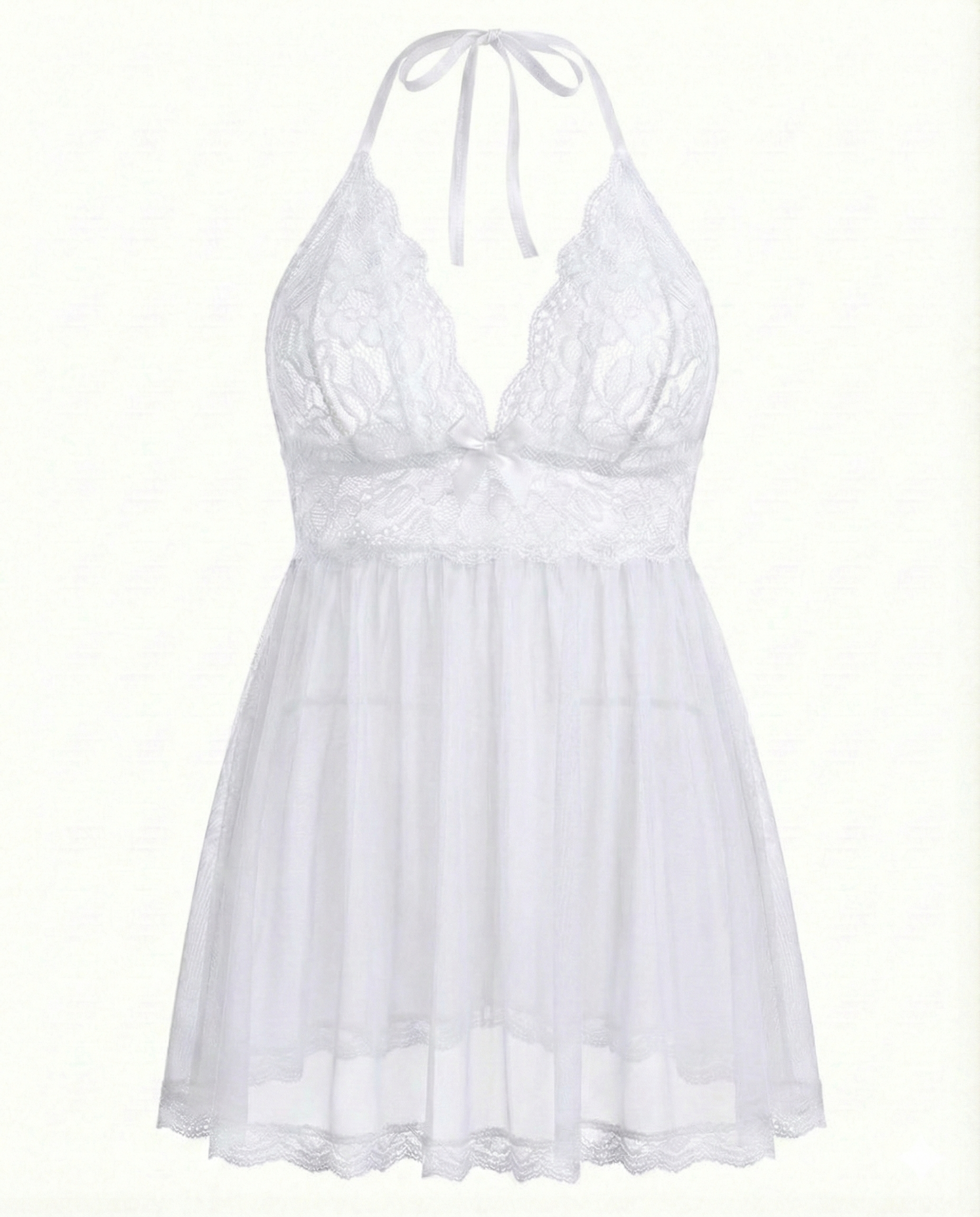Women’s Plus Size Lace Babydoll – Mesh Chemise Sleepwear