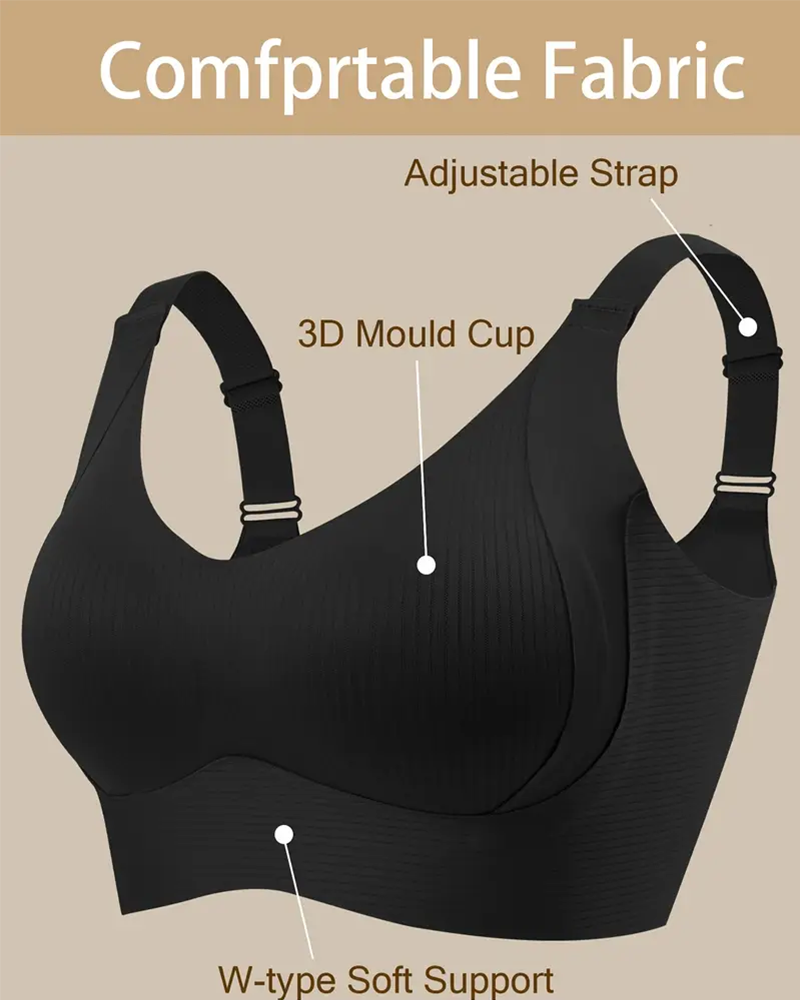 Wireless Ribbed Bralette – Seamless, Breathable Comfort (2–4 Pack)