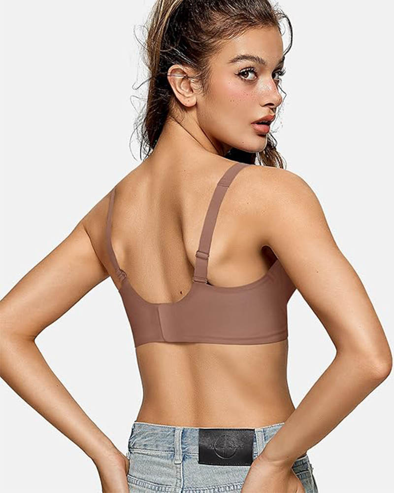 Deep V Wireless Push-Up Bra