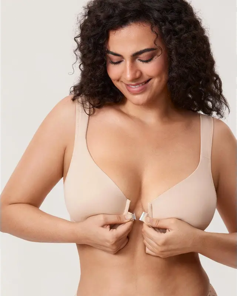 Women's Front Closure Posture Support Underwire Seamless Bra