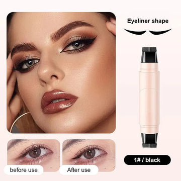 Rotating Dual-Head Eyeliner Pen – Wing Stamp, Quick-Dry, Long-Lasting & Smudge-Proof for Perfect Cat Eyes