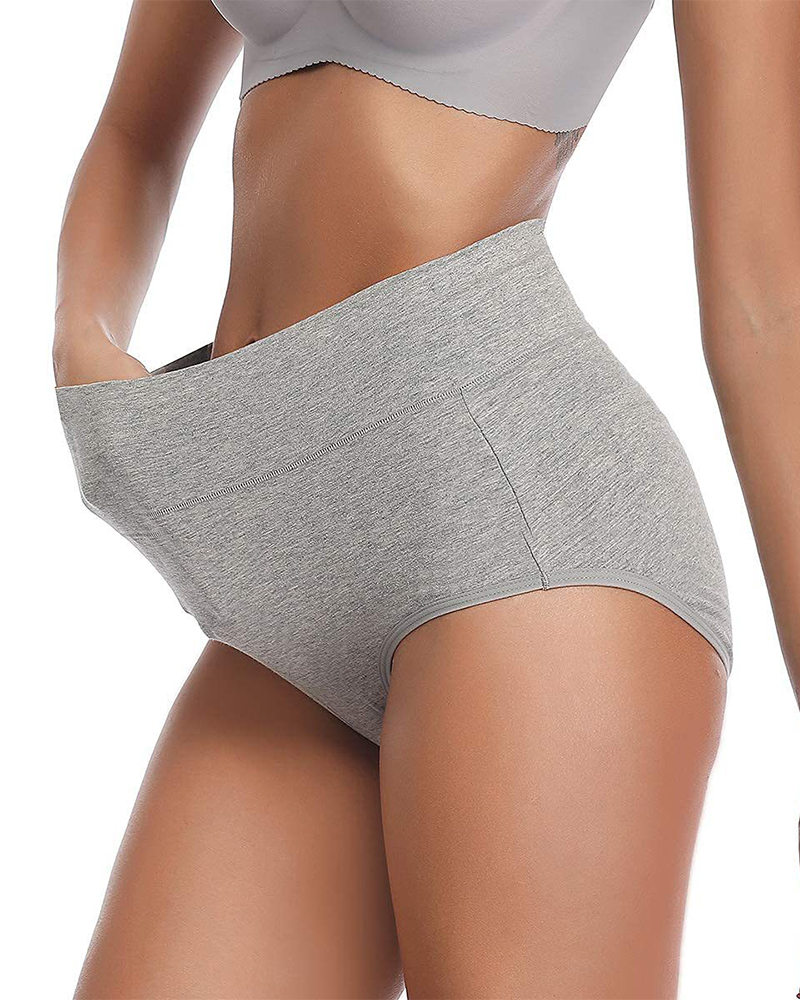 Shesways® High Waisted Cotton Full Coverage Briefs