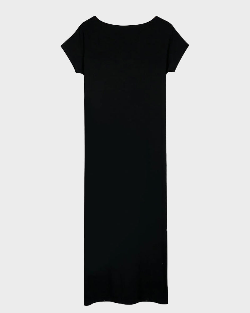 Women's Solid Color Batwing Sleeve Casual Nightdress