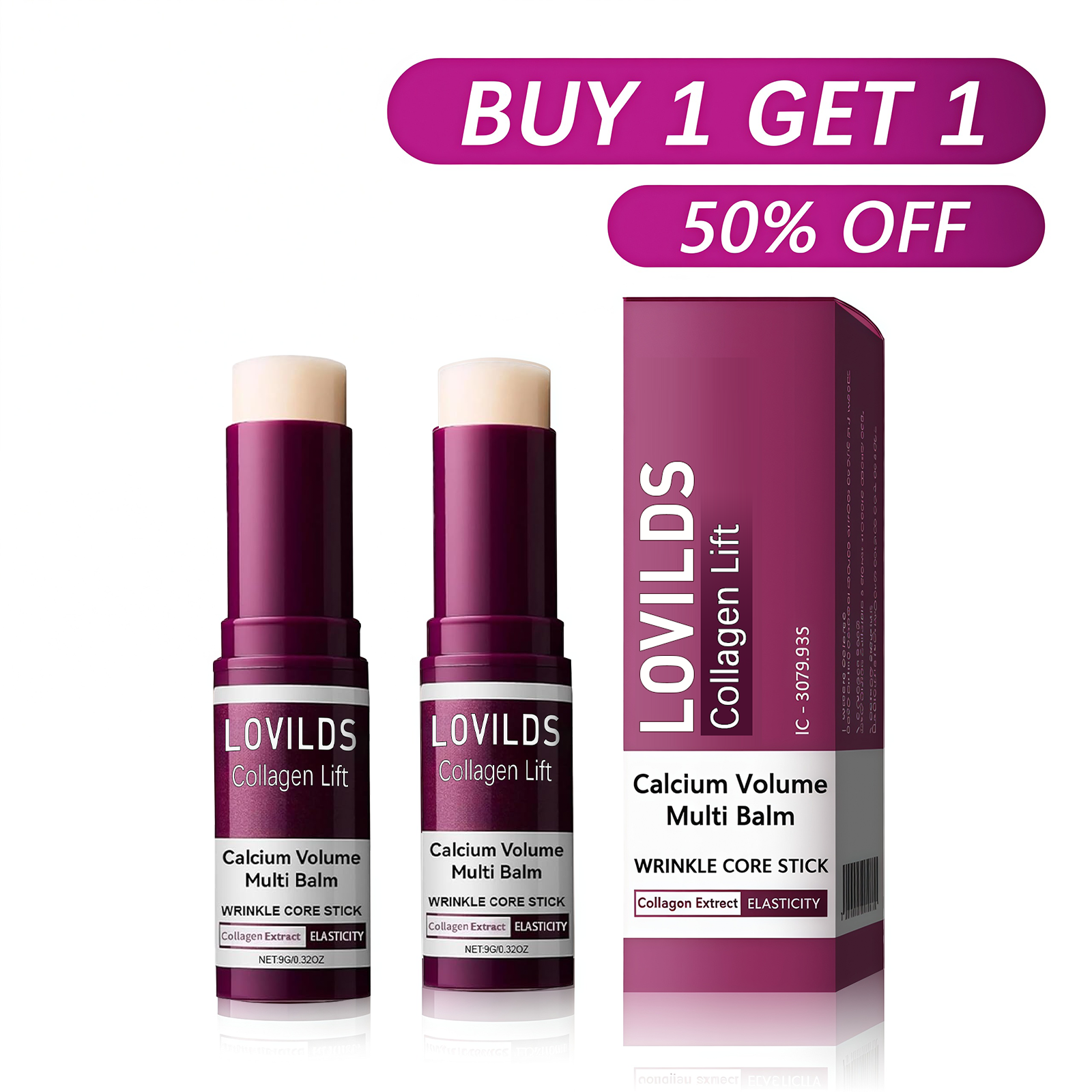 💗 LOVILDS Collagen Lift Eye Balm Stick + Eye Patch Set