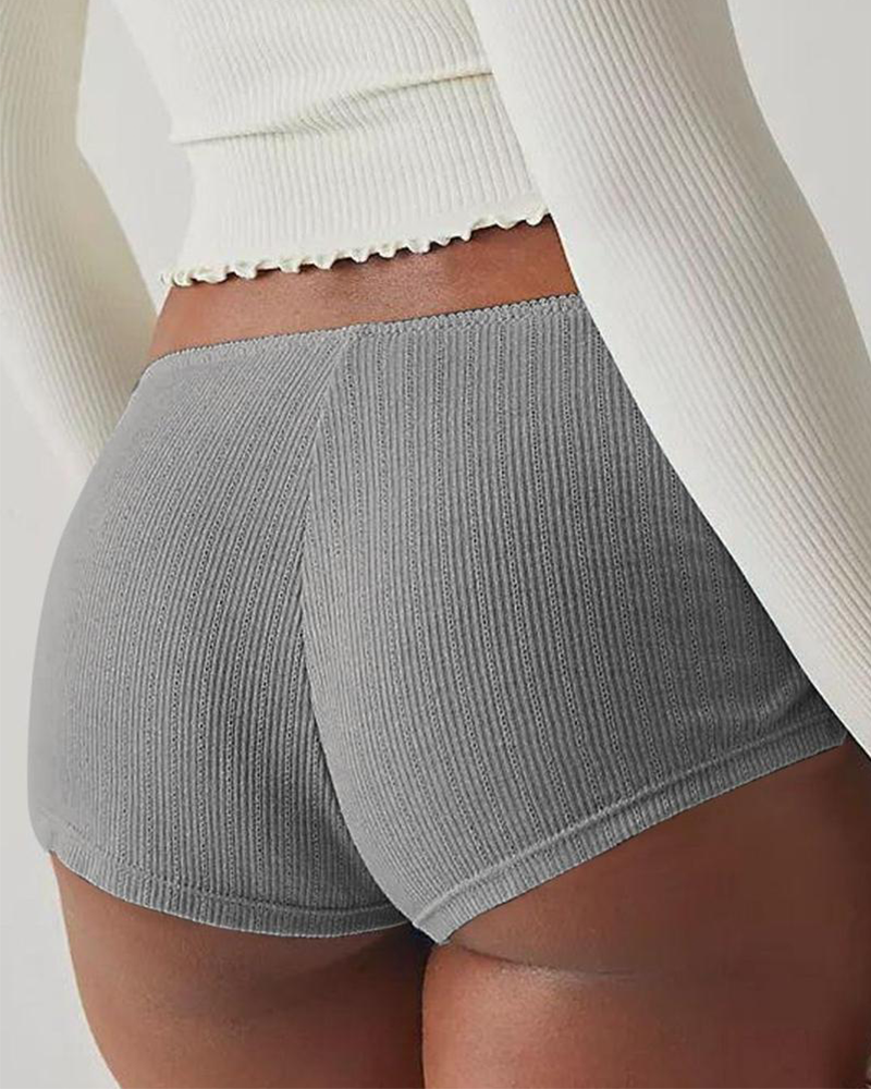 Y2K Side Slit Micro Shorts for Women – Slim Fit Pajama Bottoms