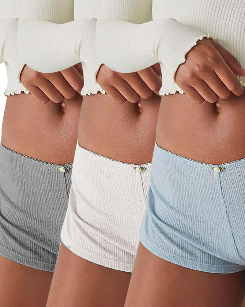 Y2K Side Slit Micro Shorts for Women – Slim Fit Pajama Bottoms