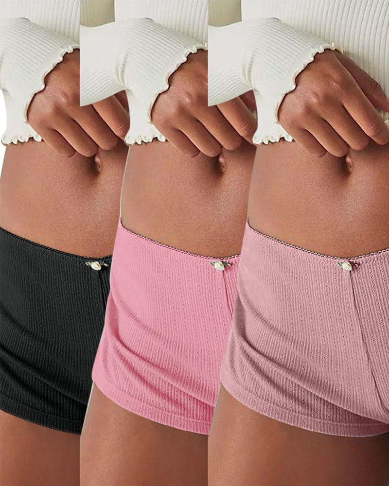 Y2K Side Slit Micro Shorts for Women – Slim Fit Pajama Bottoms