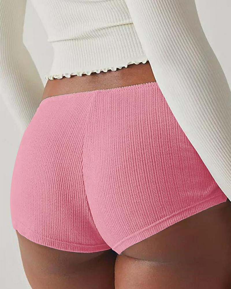 Y2K Side Slit Micro Shorts for Women – Slim Fit Pajama Bottoms