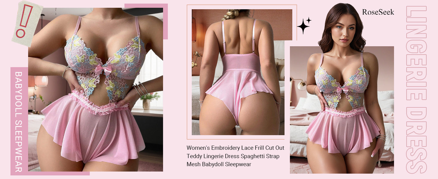 Sexy Embroidered Bodysuit Lingerie