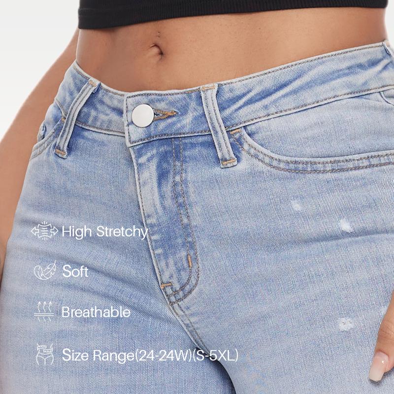Shesways® Relaxed Rebel Plus-Size Stretch Jeans
