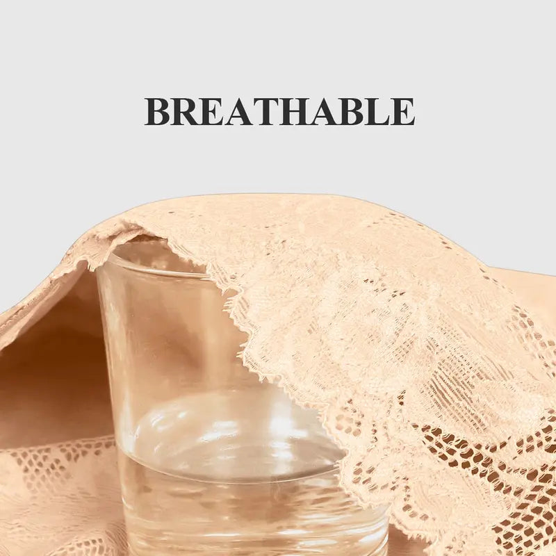 High Waist Cotton Panties for Women – Breathable Lace Trim Briefs, Comfortable & Flattering