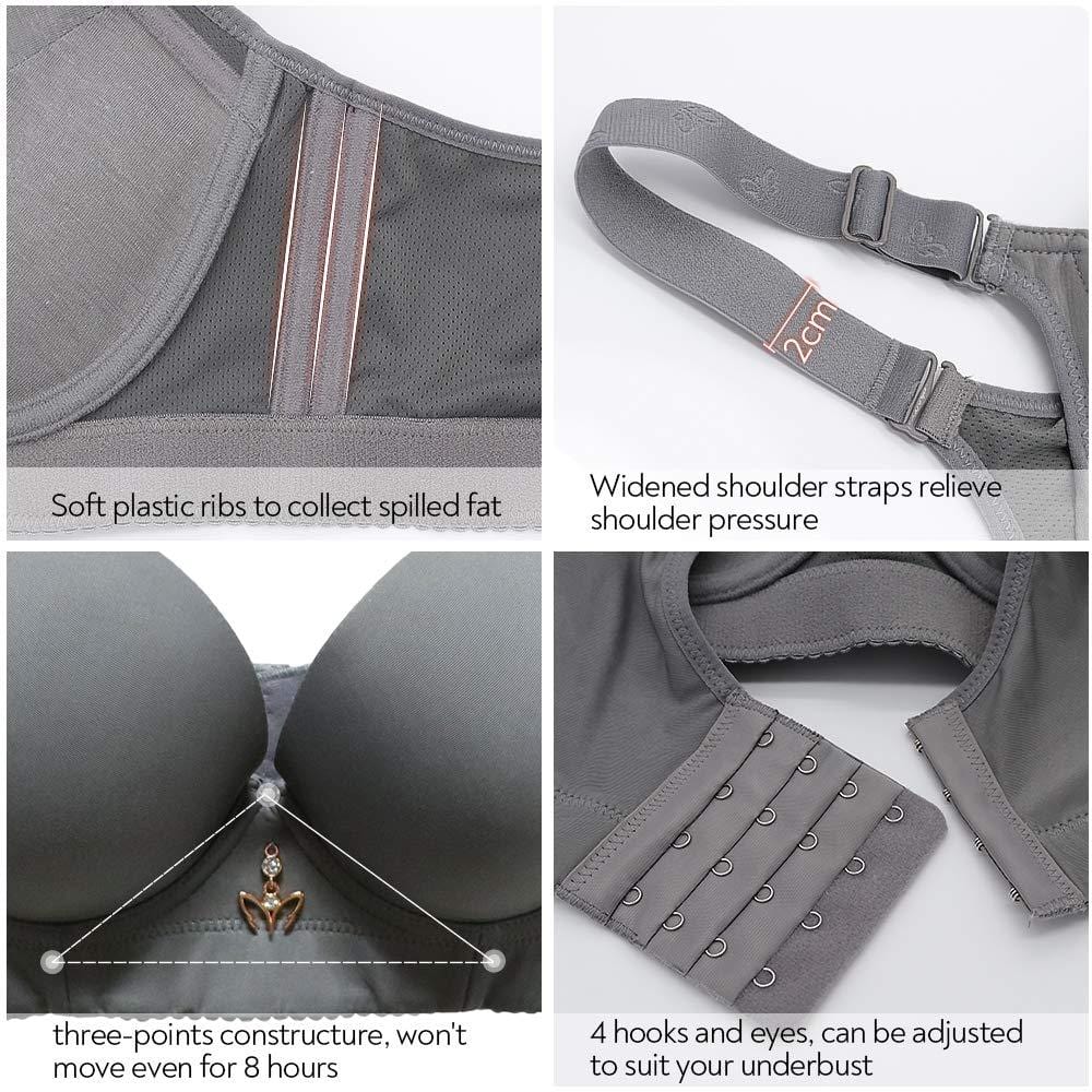 "Hide Back Fat"  Padded Underwire T-shirt Bra