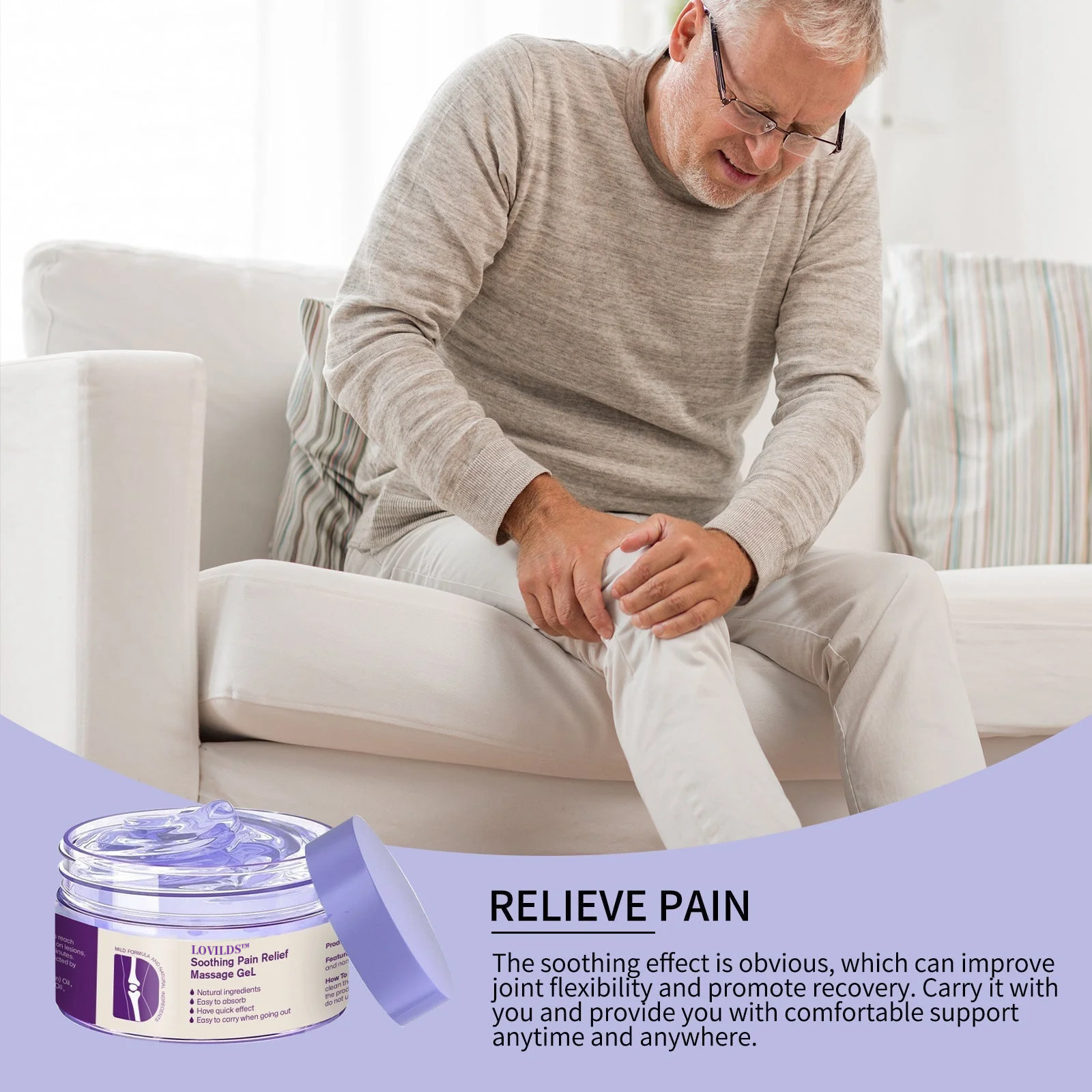 🔥AOA-Approved Pain Relief Gel – With Turmeric & Emu Oil for Arthritis & Joint Support
